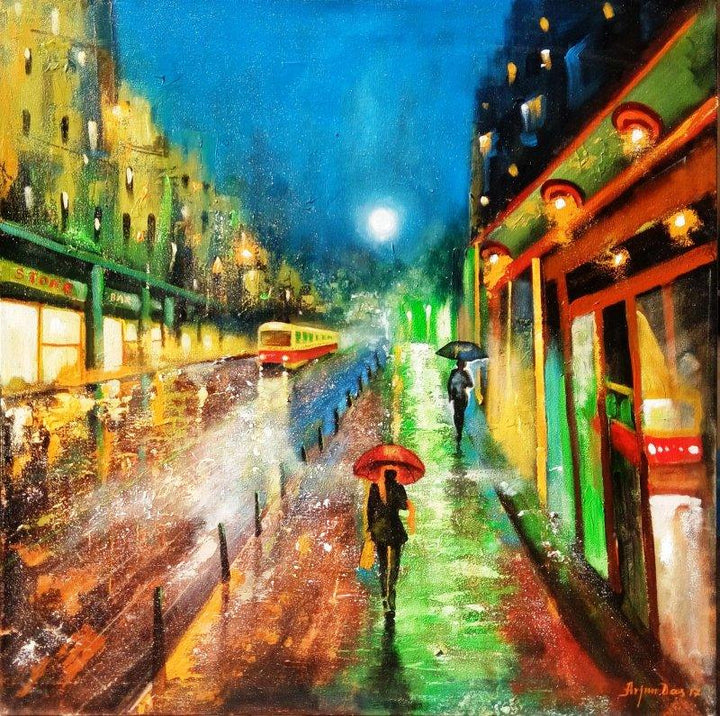 Rainy Day 3 Painting by Arjun Das | ArtZolo.com