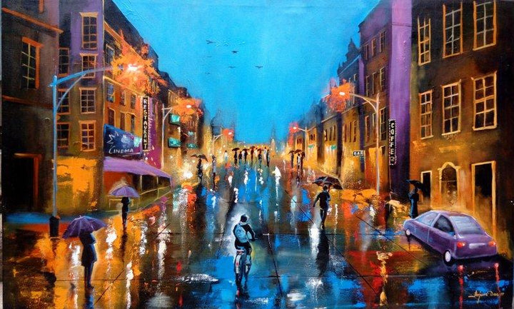Rainy Day 4 Painting by Arjun Das | ArtZolo.com