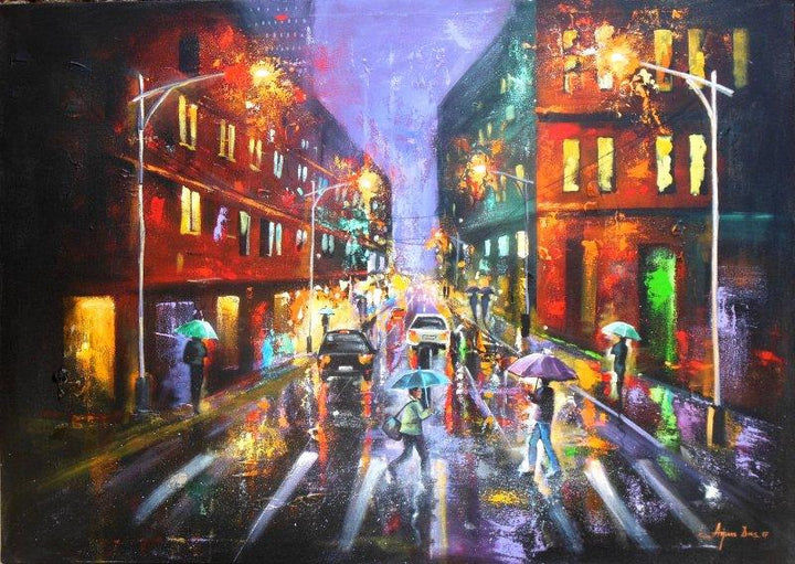 Rainy Day 5 Painting by Arjun Das | ArtZolo.com
