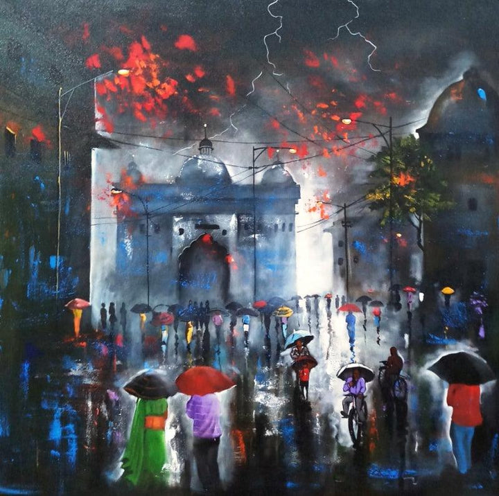 Rainy Day 8 Painting by Arjun Das | ArtZolo.com