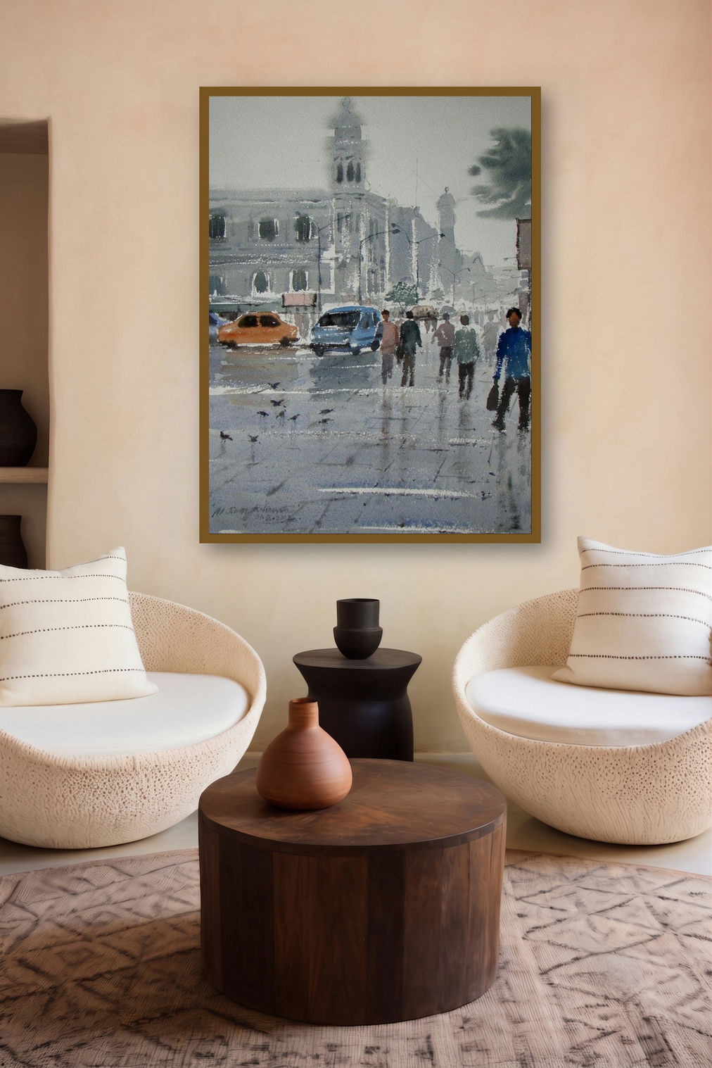 Rainy Day by artist Jiaur Rahman displayed in a Minimalist gallery