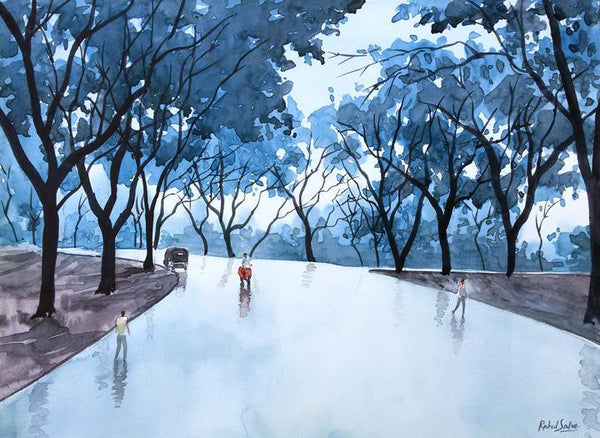 Rainy Day Ii Painting by Rahul Salve | ArtZolo.com