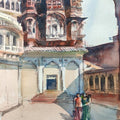 Cityscape watercolor painting titled 'Rajasthan', 15x11 inches, by artist Sagar Palwe on Paper