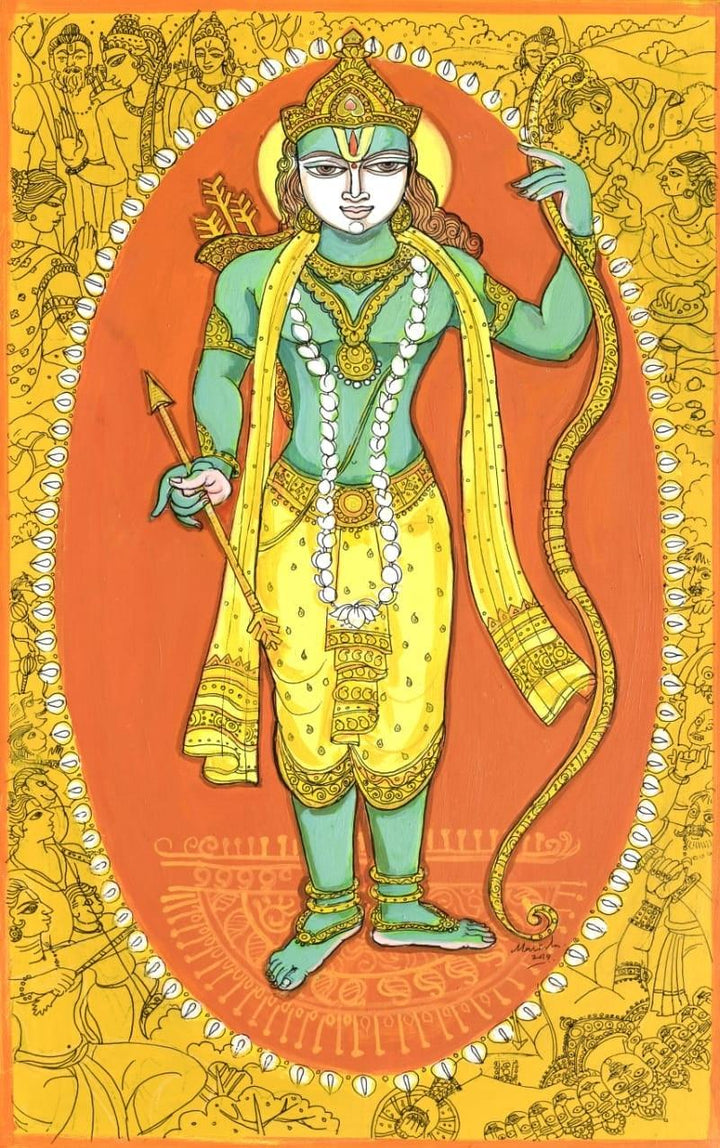 Rama Avatar Painting by Manisha Srivastava | ArtZolo.com