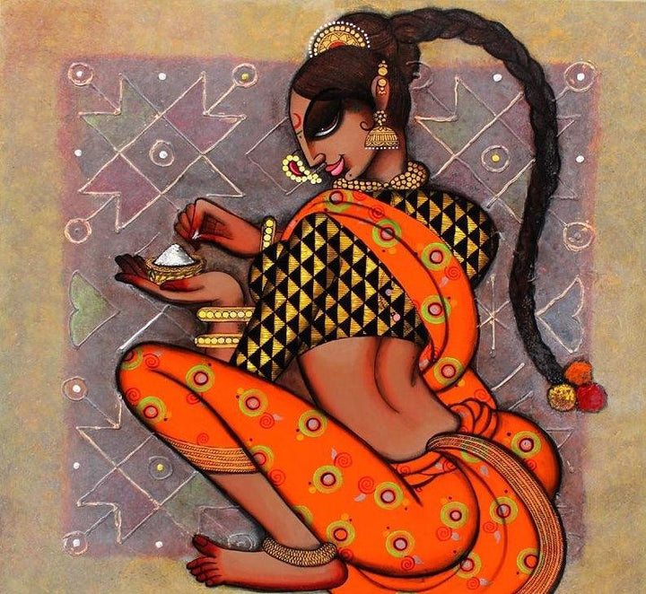 Rangoli Painting by Varsha Kharatamal | ArtZolo.com