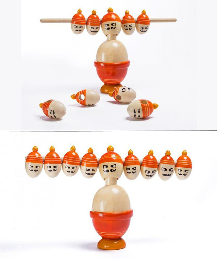 Ravana Balancing Wooden Toy Handicraft by Oodees Toys | ArtZolo.com