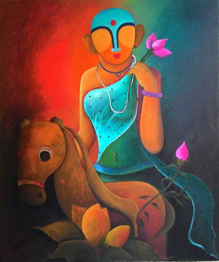Raving Beauty2 Painting by Anupam Pal | ArtZolo.com