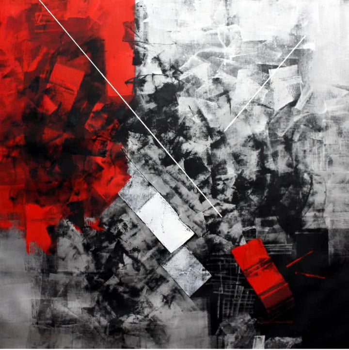 Red Abstract I Painting by Sudhir Talmale | ArtZolo.com
