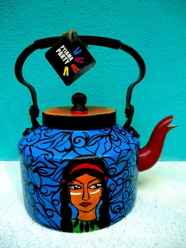 Red Indian Tea Kettle Handicraft by Rithika Kumar | ArtZolo.com