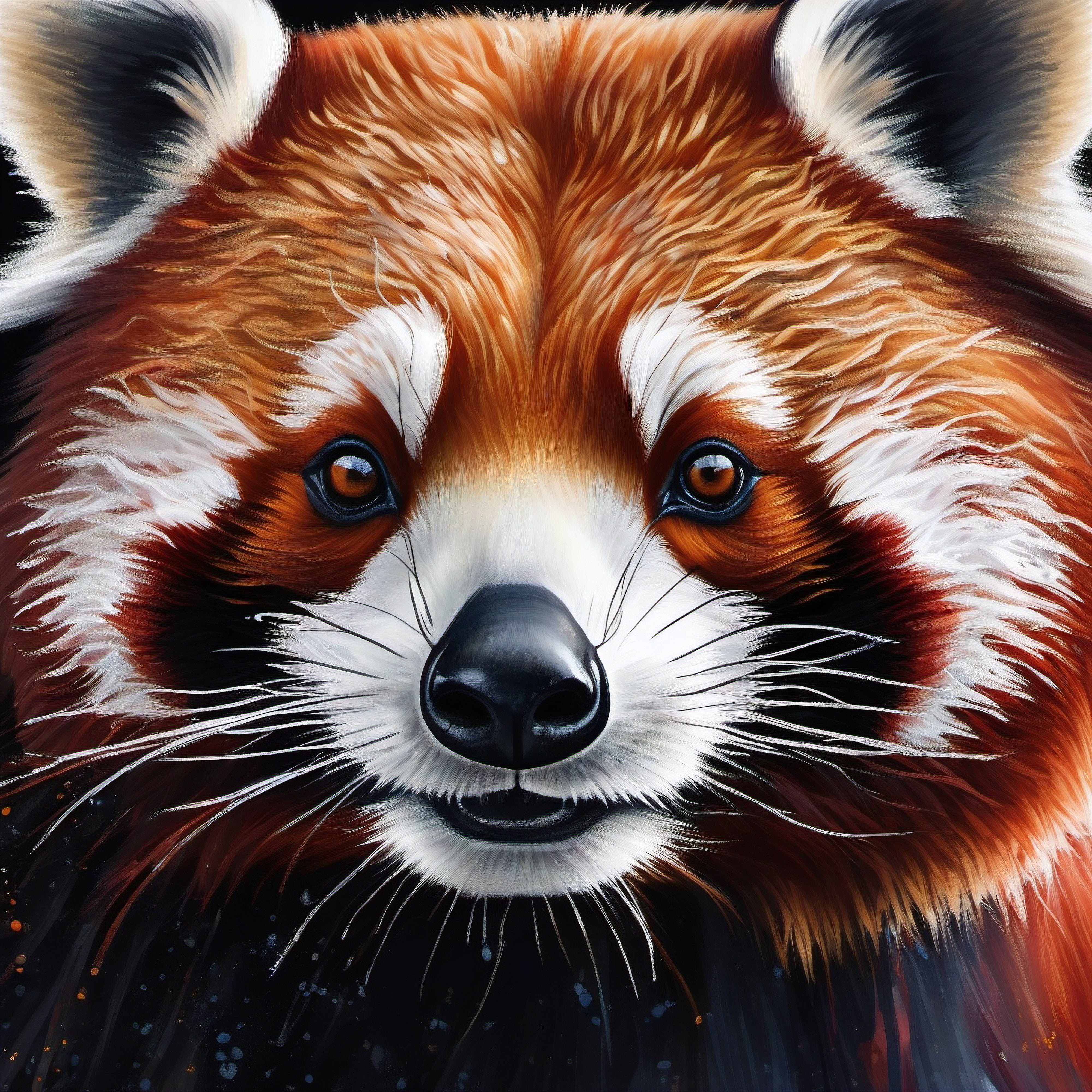 Red Panda  by artist  Abir Dasgupta  on  Canvas