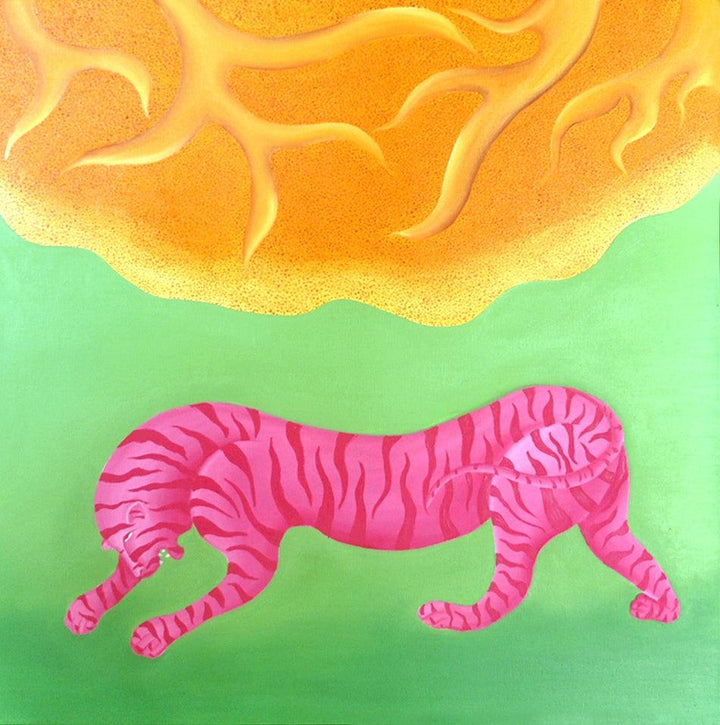 Red Tiger Painting by Naveena Ganjoo | ArtZolo.com