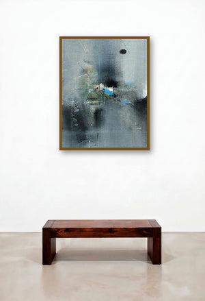Reflection (Serene Horizon) by artist M Singh displayed in a Classic Living Room