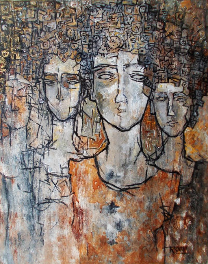 Reflex Of Mind Painting by Rupchand Kundu | ArtZolo.com