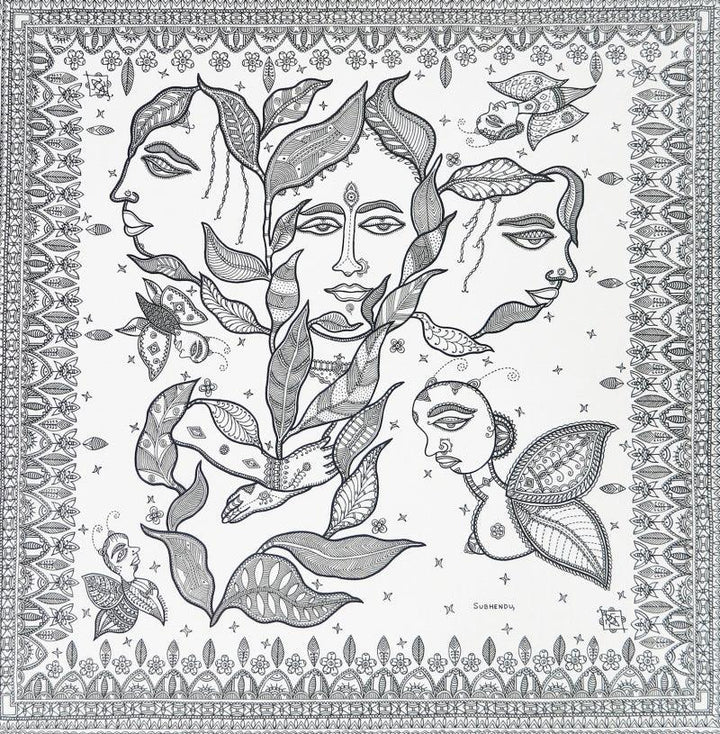 Relation Drawing by Subhendu Ghosh | ArtZolo.com