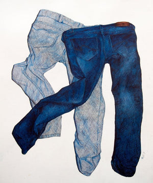 Still-life mixed media painting titled 'Relation', 28x24 inches, by artist Avijit Dutta on Paper
