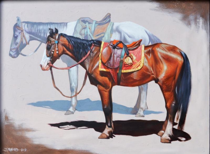 Animals acrylic painting titled 'Rest', 32x40 inches, by artist Pramod Jagtap on Canvas