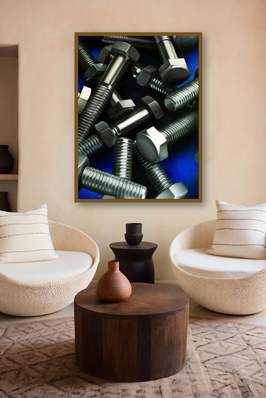 Resting Time (Industrial Symphony) by artist Abid Shaikh displayed in a Indian Art gallery