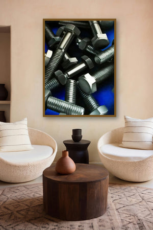 Resting Time (Industrial Symphony) by artist Abid Shaikh displayed in a Indian Art gallery