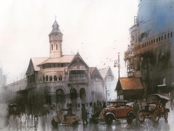 Retro Calcutta Painting by Bijay Biswaal | ArtZolo.com