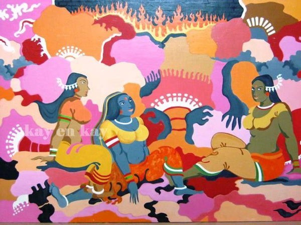 Retrospections Painting by Narayanankutty Kasthuril | ArtZolo.com