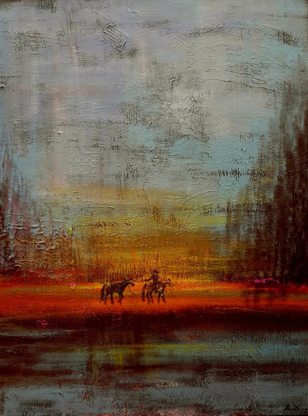 Returning Horses Painting by Sheetal Singh | ArtZolo.com