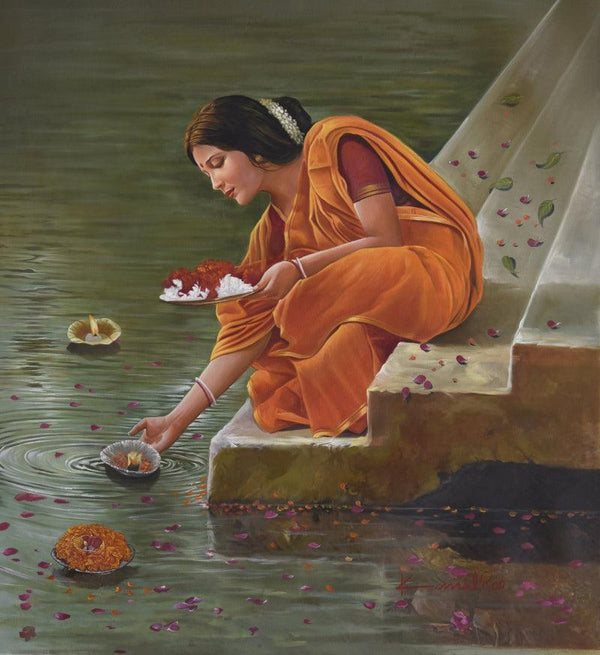 Reverence Painting by Kamal Rao | ArtZolo.com