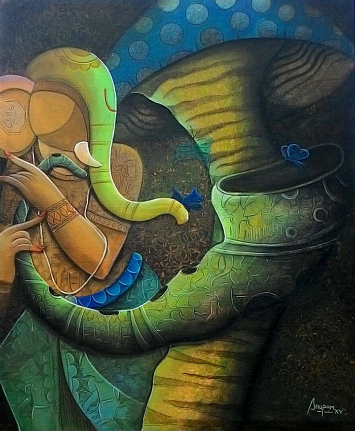 Rhydam Divine 12 Painting by Anupam Pal | ArtZolo.com
