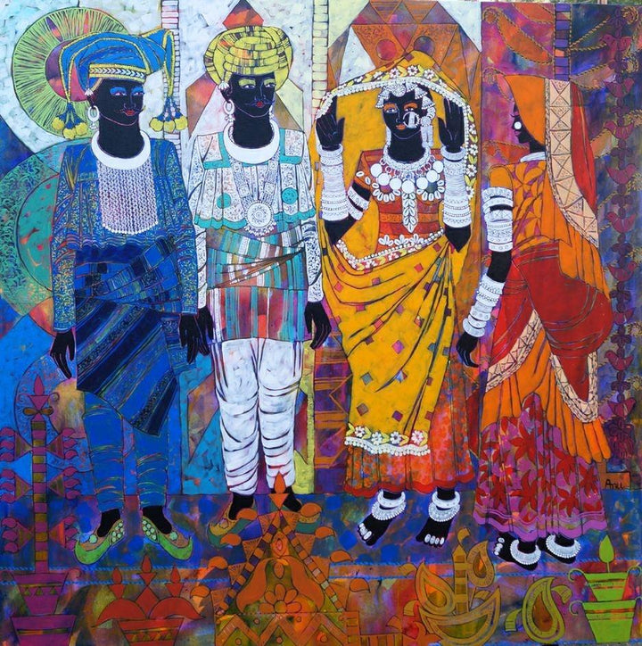 Rhythm 39 Painting by Anuradha Thakur | ArtZolo.com