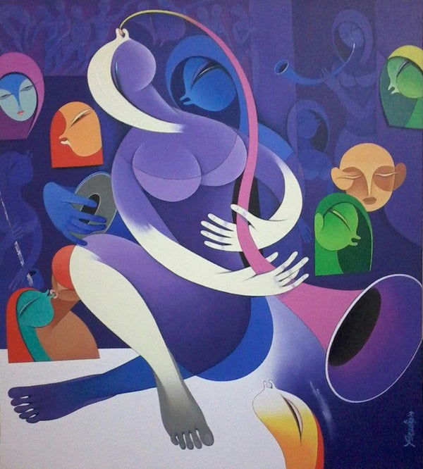 Rhythm And Melodies 7 Painting by Pradip Sarkar | ArtZolo.com