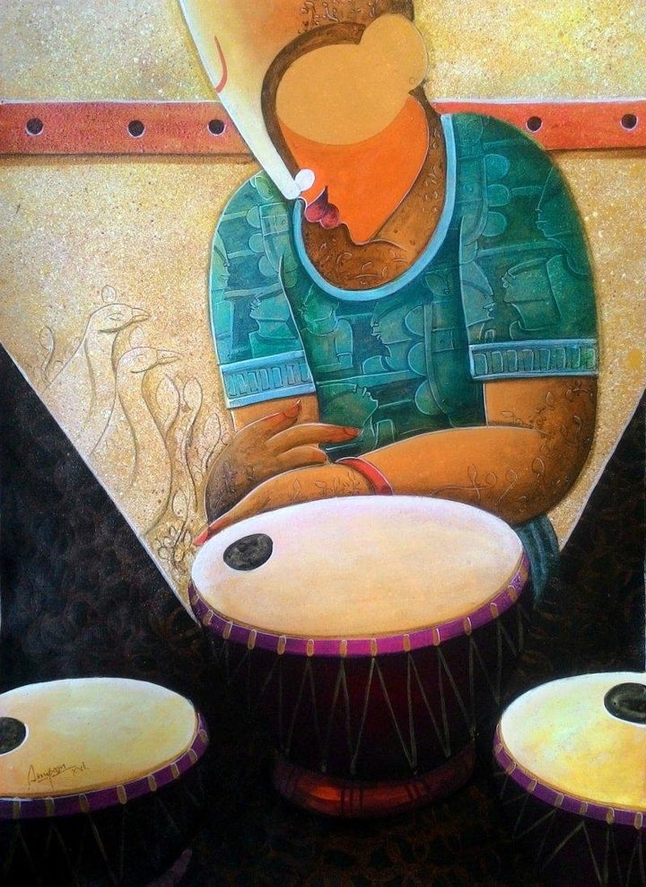 Rhythm Divine 33 Painting by Anupam Pal | ArtZolo.com
