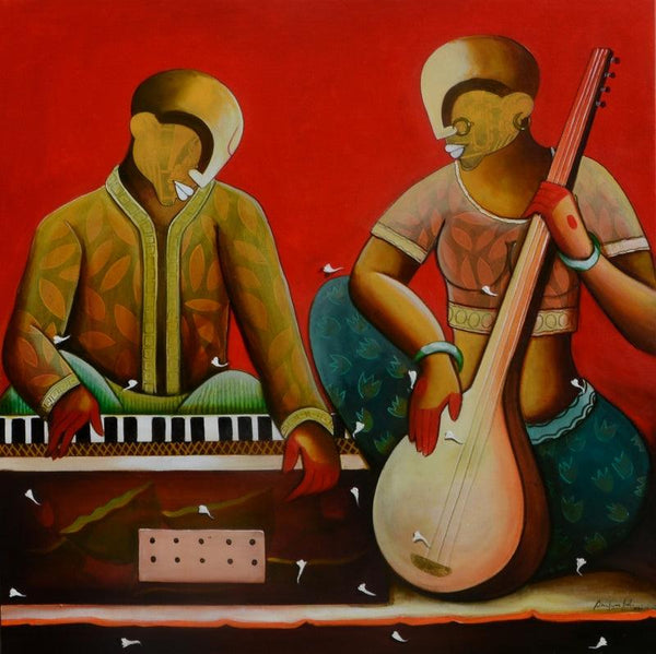 Rhythm Of Renewal Painting by Anupam Pal | ArtZolo.com