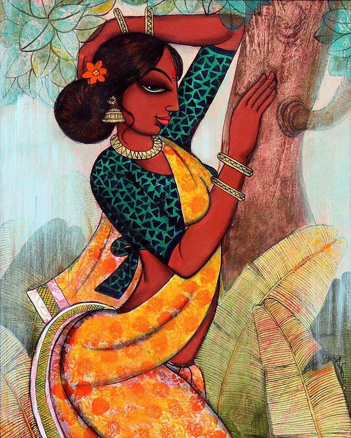 Rhythmic Beauty 2 Painting by Varsha Kharatamal | ArtZolo.com