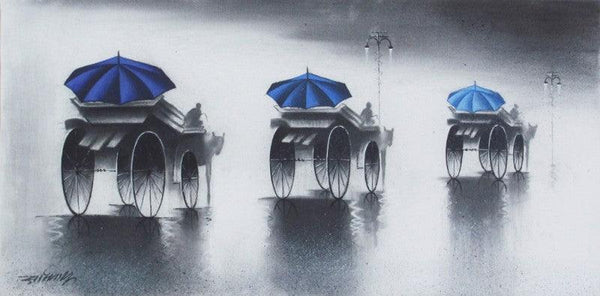 Rhythmic Monsoon Ride Drawing by Somnath Bothe | ArtZolo.com