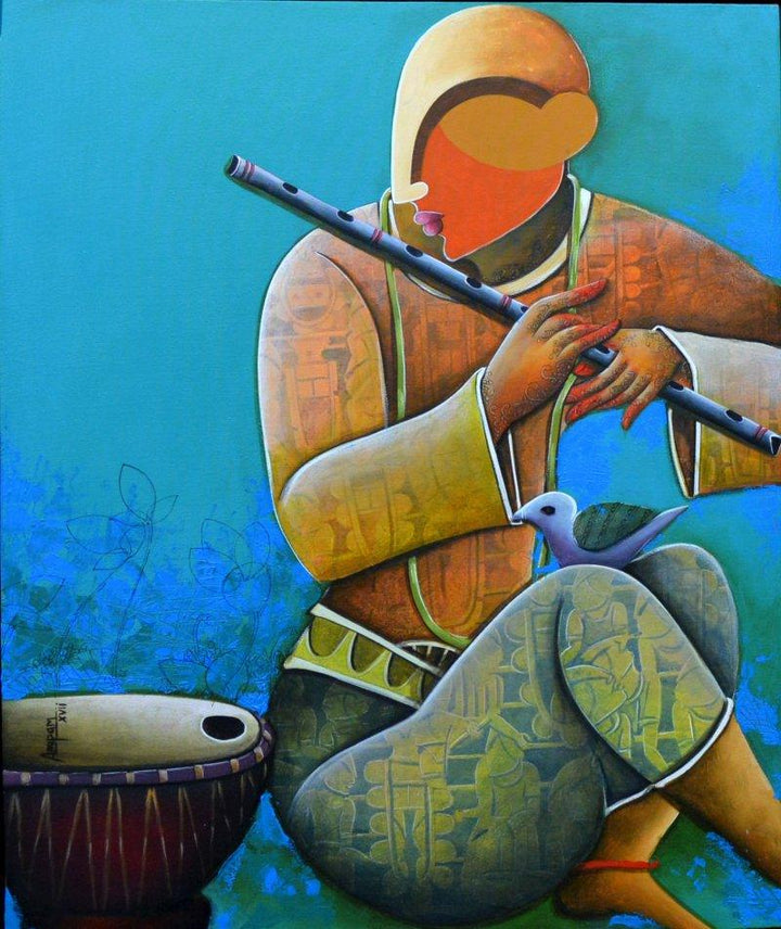 Rhythmic Conversation 21 Painting by Anupam Pal | ArtZolo.com