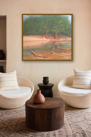 Riverside by artist Fareed Ahmed displayed in a Curated gallery