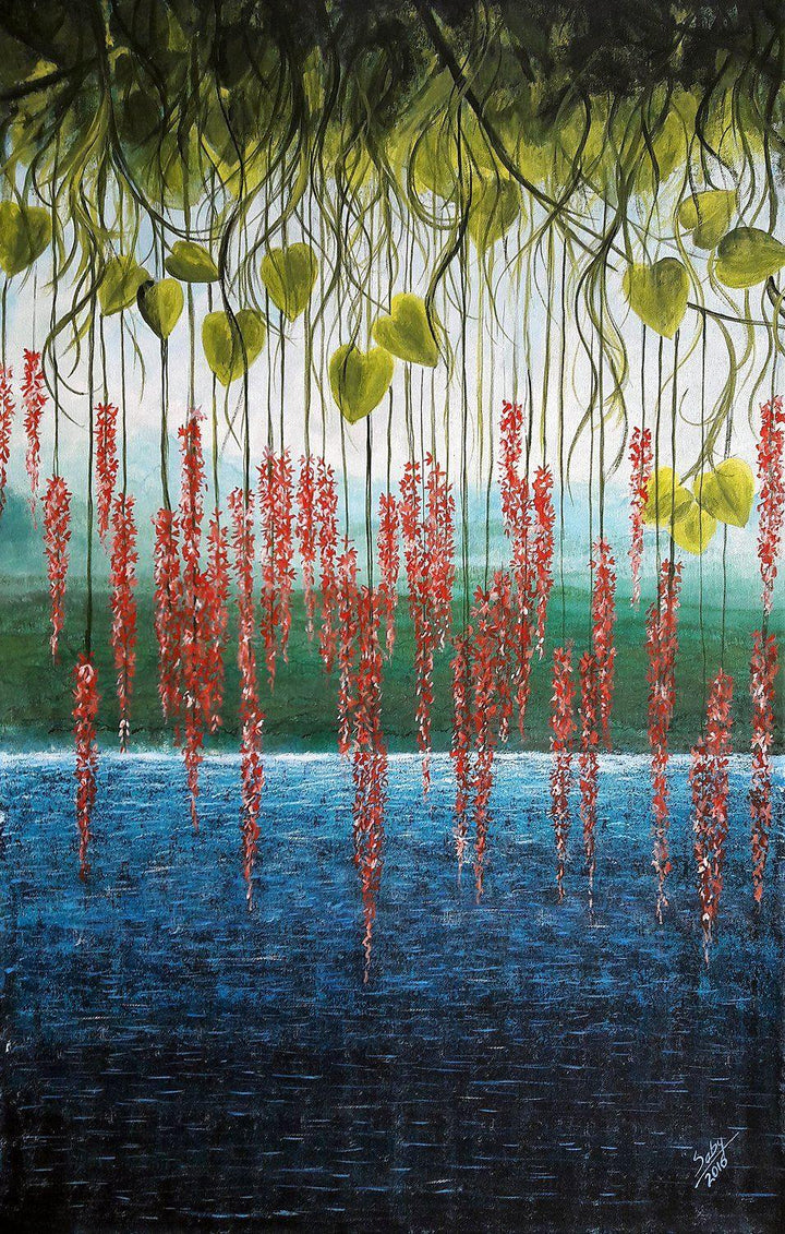 Riverside Painting by Seby Augustine | ArtZolo.com