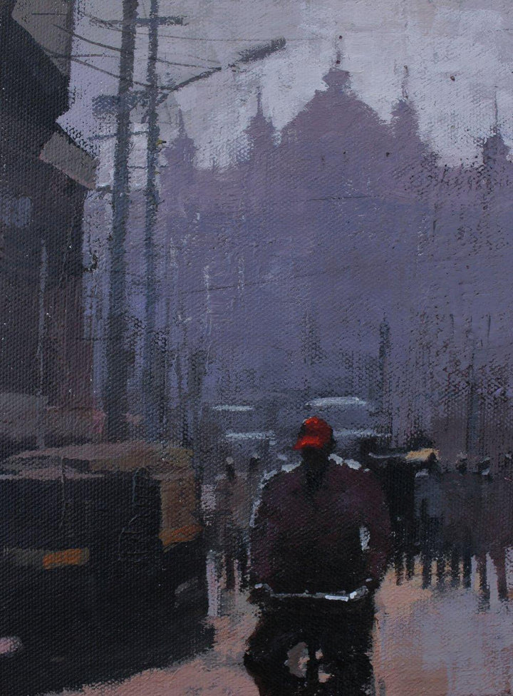 Road Stories 54 Painting by Anwar Husain | ArtZolo.com