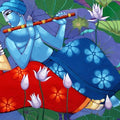 Religious acrylic painting titled 'Romantic Couple', 36x72 inches, by artist Sekhar Roy on Canvas