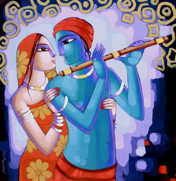 Romantic Couple Painting by Sekhar Roy | ArtZolo.com