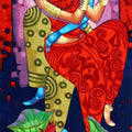 Religious acrylic painting titled 'Romantic Couple', 72x36 inches, by artist Sekhar Roy on Canvas
