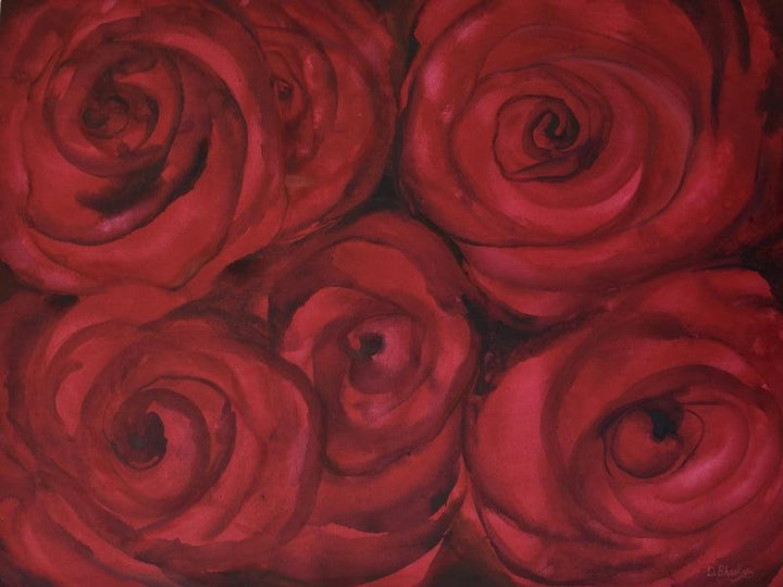 Roses I Painting by Durshit Bhaskar | ArtZolo.com