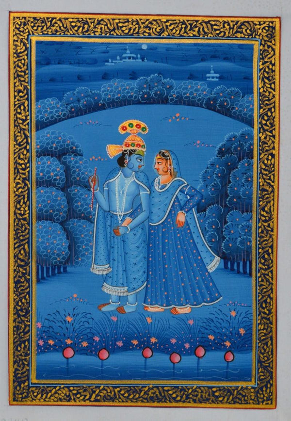 Royal Couple In Lawn At Midnight Traditional Art by Unknown | ArtZolo.com