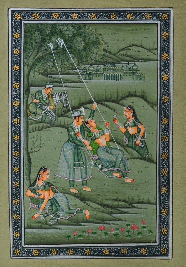 Royal Couple Swinging With Sevika 1 Traditional Art by Unknown | ArtZolo.com