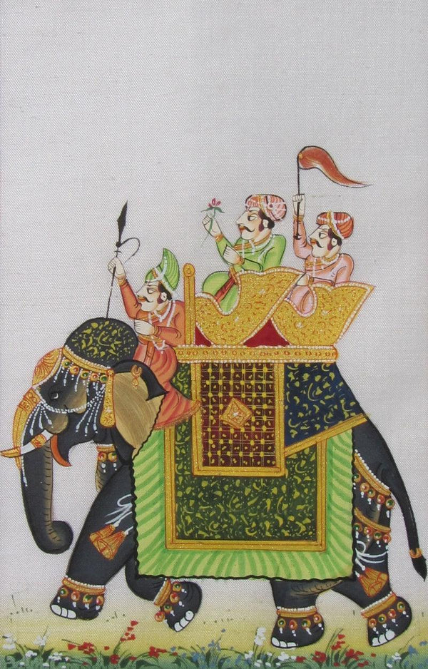 Royal March On Elephant Traditional Art by Unknown | ArtZolo.com