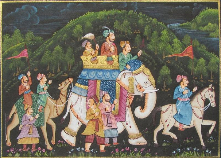 Royal Mughal Traditional Art by Unknown | ArtZolo.com