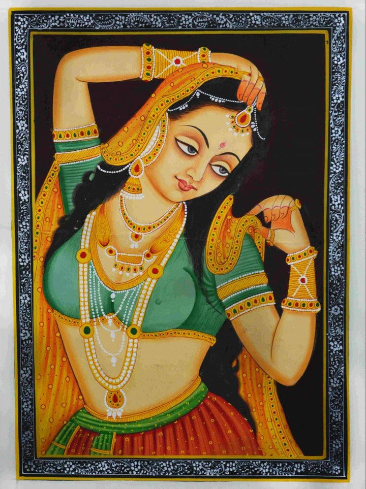 Royal Woman Displaying Ornaments Traditional Art by Unknown | ArtZolo.com
