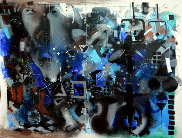 Runway Of Life I Painting by Madan Lal | ArtZolo.com