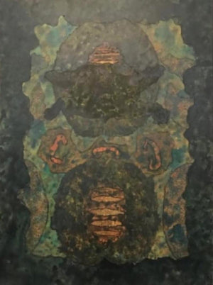 contemporary acrylic painting titled 'Rural Life 2', 48x36 inches, by artist Rahul Pawar on Canvas