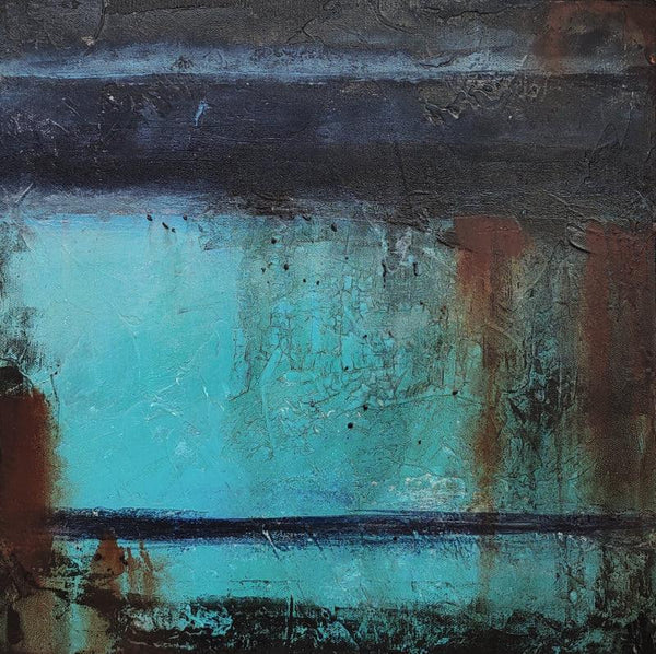 Rusted Wall Series 1 Painting by Roni Sarkar | ArtZolo.com
