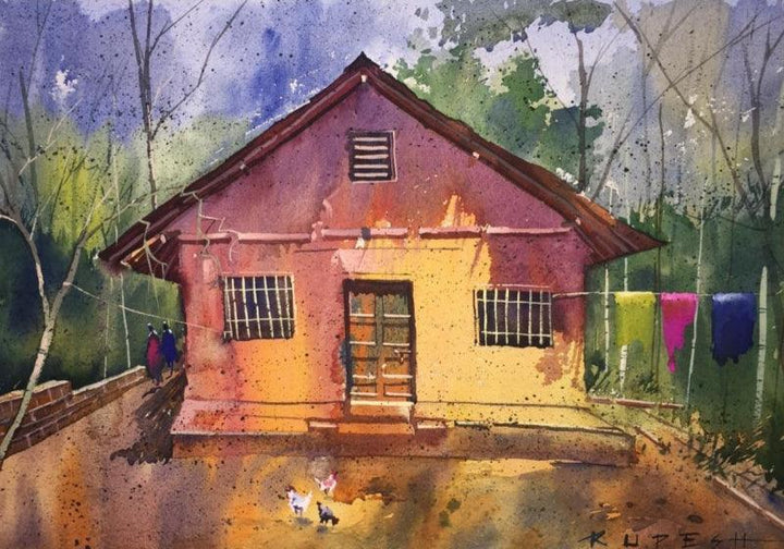 Rustic Home Painting by Rupesh Patil | ArtZolo.com